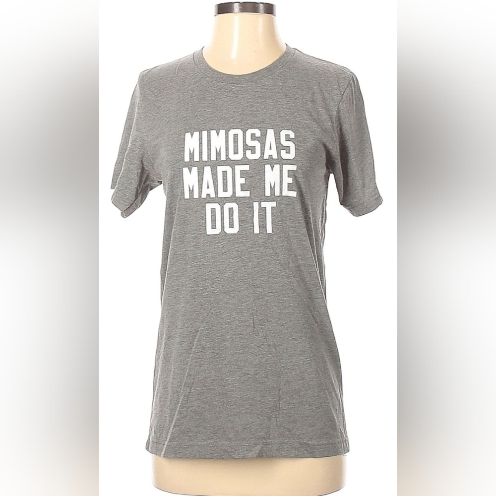 🎉5/$20 Bella + Canvas Mimosas Made Me Do It Gray Shirt